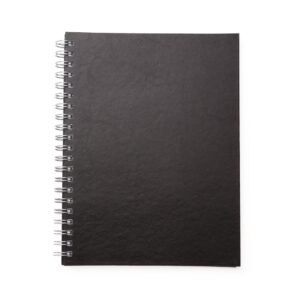 CADERNO C/ CAPA DE COURO SINTÉTICO 21 X 28 CM