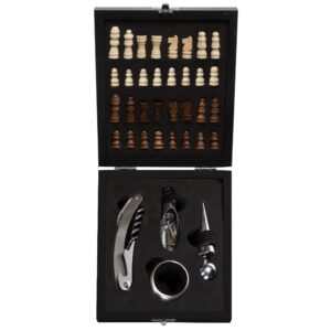 KIT VINHO XADREZ 4 PÇS