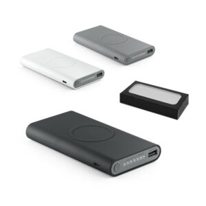 ALDRIN X. Bateria portátil por indução (wireless) super-rápido em ABS e capacidade de 10 000 mAh