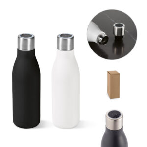 CHILWELL. Garrafa em aço inox 90% reciclado de parede dupla térmica com sistema de auto-sanitização UV 500 mL