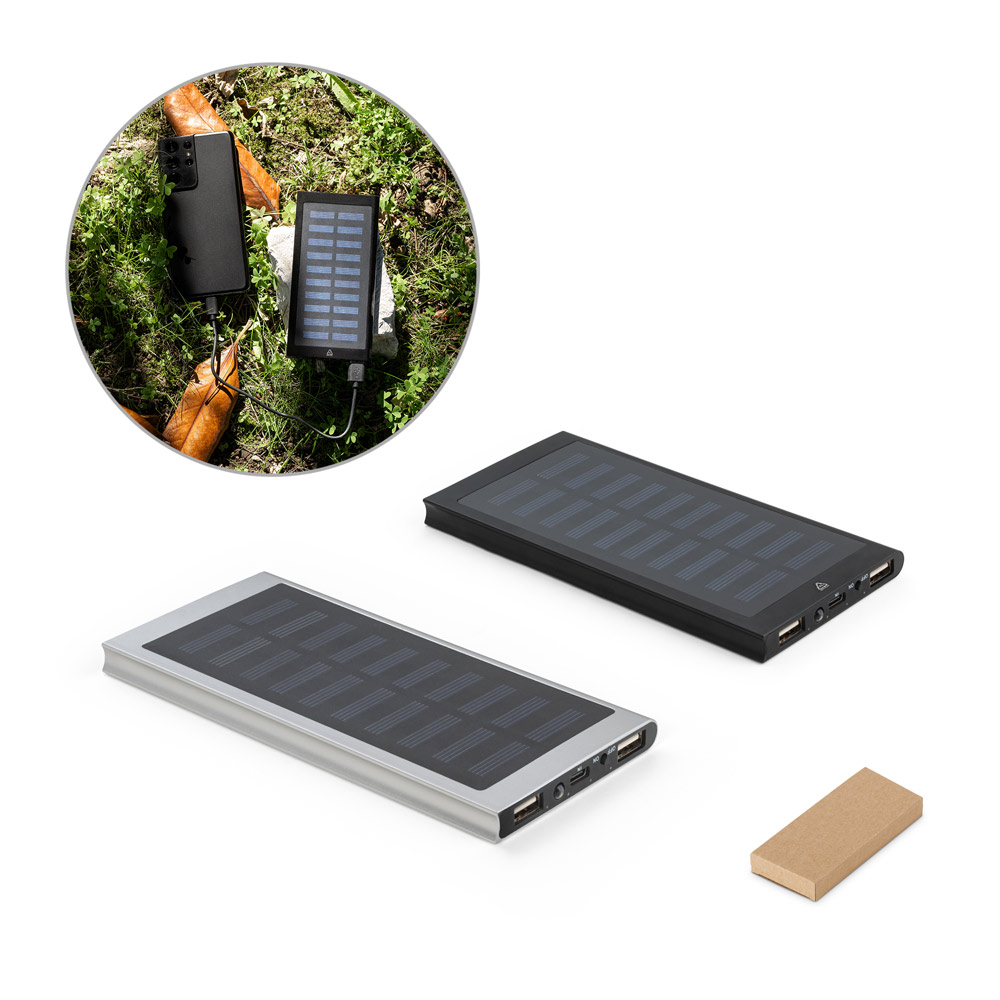 CLERK. Bateria portátil em alumínio 100% reciclado com capacidade de 8 000 mAh
