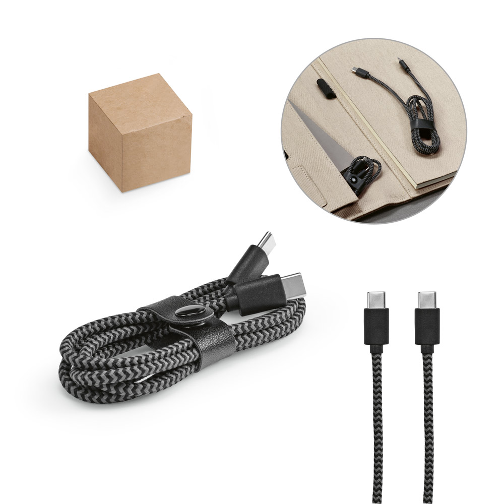 YONATH. Cabo USB-C de carregamento rápido em PET 100% reciclado