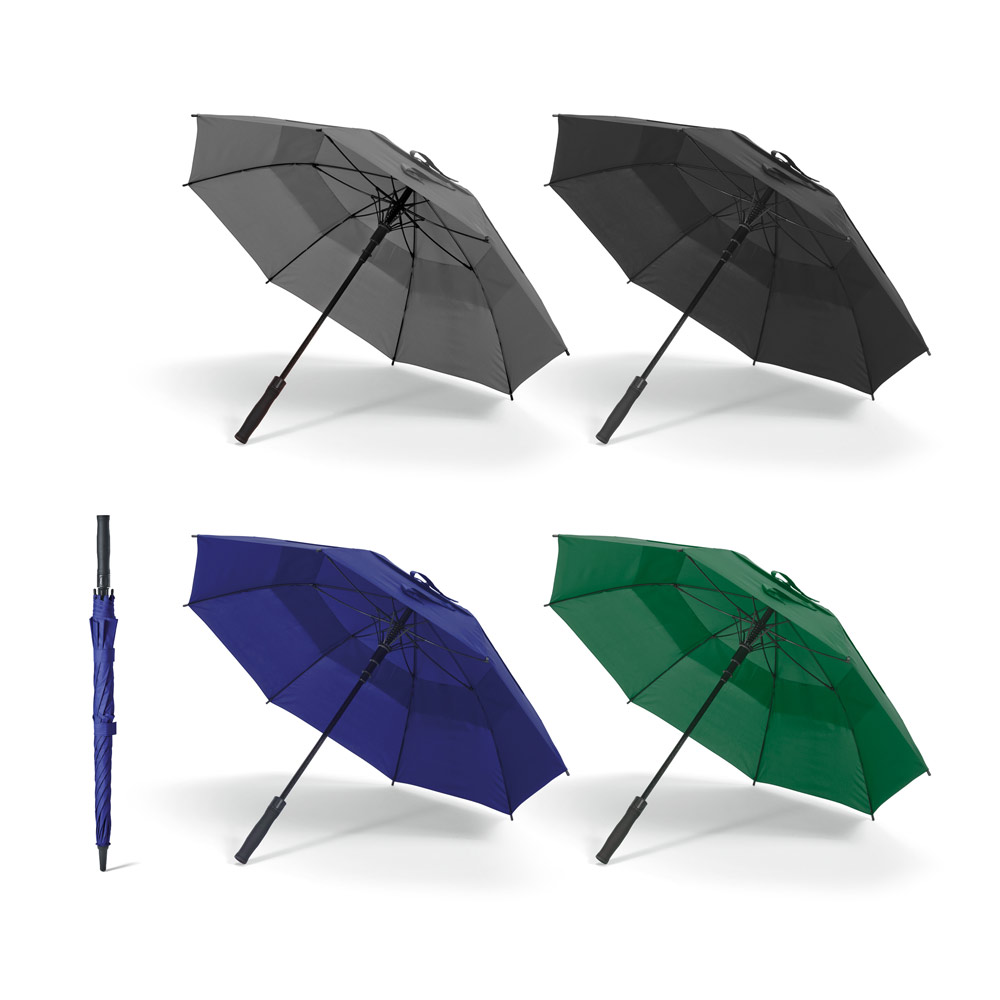 RUBY. Guarda-chuva em 100% poliéster reciclado 190T (100% rPET) com abertura automática